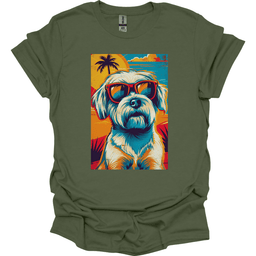 Maltese Summer Dog T Shirt Gift For Dog Lover