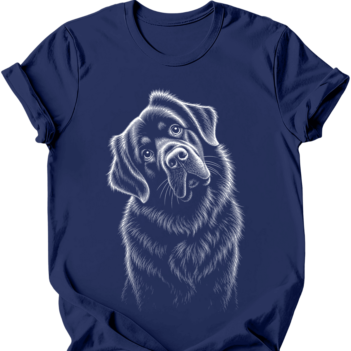 Newfoundland Tilted Dog T Shirt Gift For Dog Lover