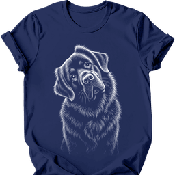 Newfoundland Tilted Dog T Shirt Gift For Dog Lover