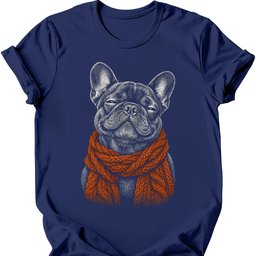 French Bulldog Winter Dog T Shirt Gift For Dog Lover