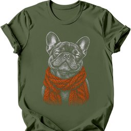 French Bulldog Winter Dog T Shirt Gift For Dog Lover