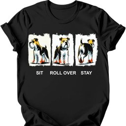 Miniature Schnauzer Sit Roll Over Stay T Shirt Gift For Dog Lover