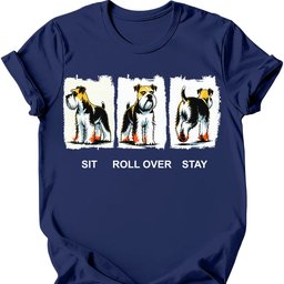 Miniature Schnauzer Sit Roll Over Stay T Shirt Gift For Dog Lover