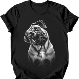 Mastiff Tilted Dog T Shirt Gift For Dog Lover