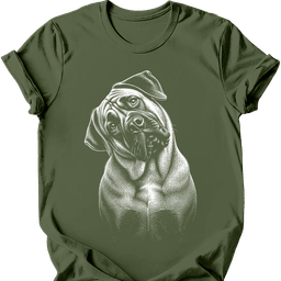 Mastiff Tilted Dog T Shirt Gift For Dog Lover