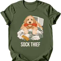Goldendoodle Sock Thief T Shirt Gift For Dog Lover