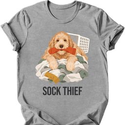 Goldendoodle Sock Thief T Shirt Gift For Dog Lover
