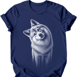 Finnish Spitz Tilted Dog T Shirt Gift For Dog Lover