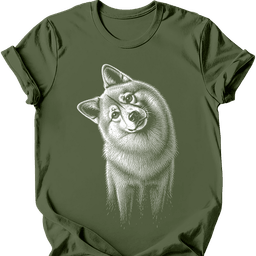Finnish Spitz Tilted Dog T Shirt Gift For Dog Lover
