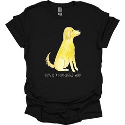 Golden Retriever Love Is A Four Legged Word T Shirt Gift For Dog Lover