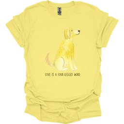 Golden Retriever Love Is A Four Legged Word T Shirt Gift For Dog Lover
