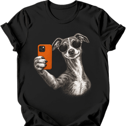 Italian Greyhound Selfie Dog T Shirt Gift For Dog Lover