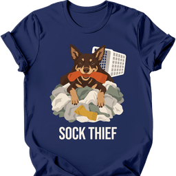 Kelpie Sock Thief T Shirt Gift For Dog Lover