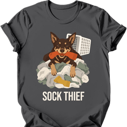 Kelpie Sock Thief T Shirt Gift For Dog Lover