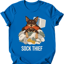 Kelpie Sock Thief T Shirt Gift For Dog Lover