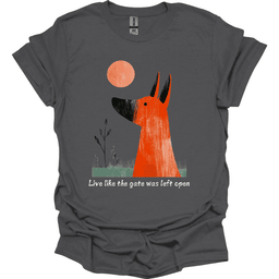 Irish Terrier Live Like The Gate Was Left Open T Shirt Gift For Dog Lover