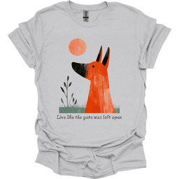 Irish Terrier Live Like The Gate Was Left Open T Shirt Gift For Dog Lover