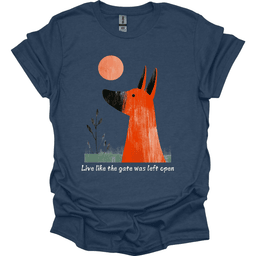 Irish Terrier Live Like The Gate Was Left Open T Shirt Gift For Dog Lover