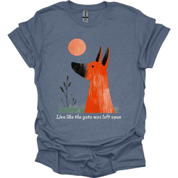 Irish Terrier Live Like The Gate Was Left Open T Shirt Gift For Dog Lover