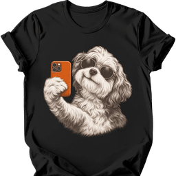 Havanese Selfie Dog T Shirt Gift For Dog Lover