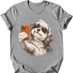 Havanese Selfie Dog T Shirt Gift For Dog Lover