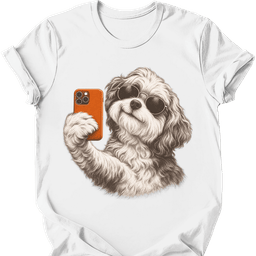 Havanese Selfie Dog T Shirt Gift For Dog Lover