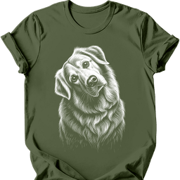 Great Pyrenees Tilted Dog T Shirt Gift For Dog Lover