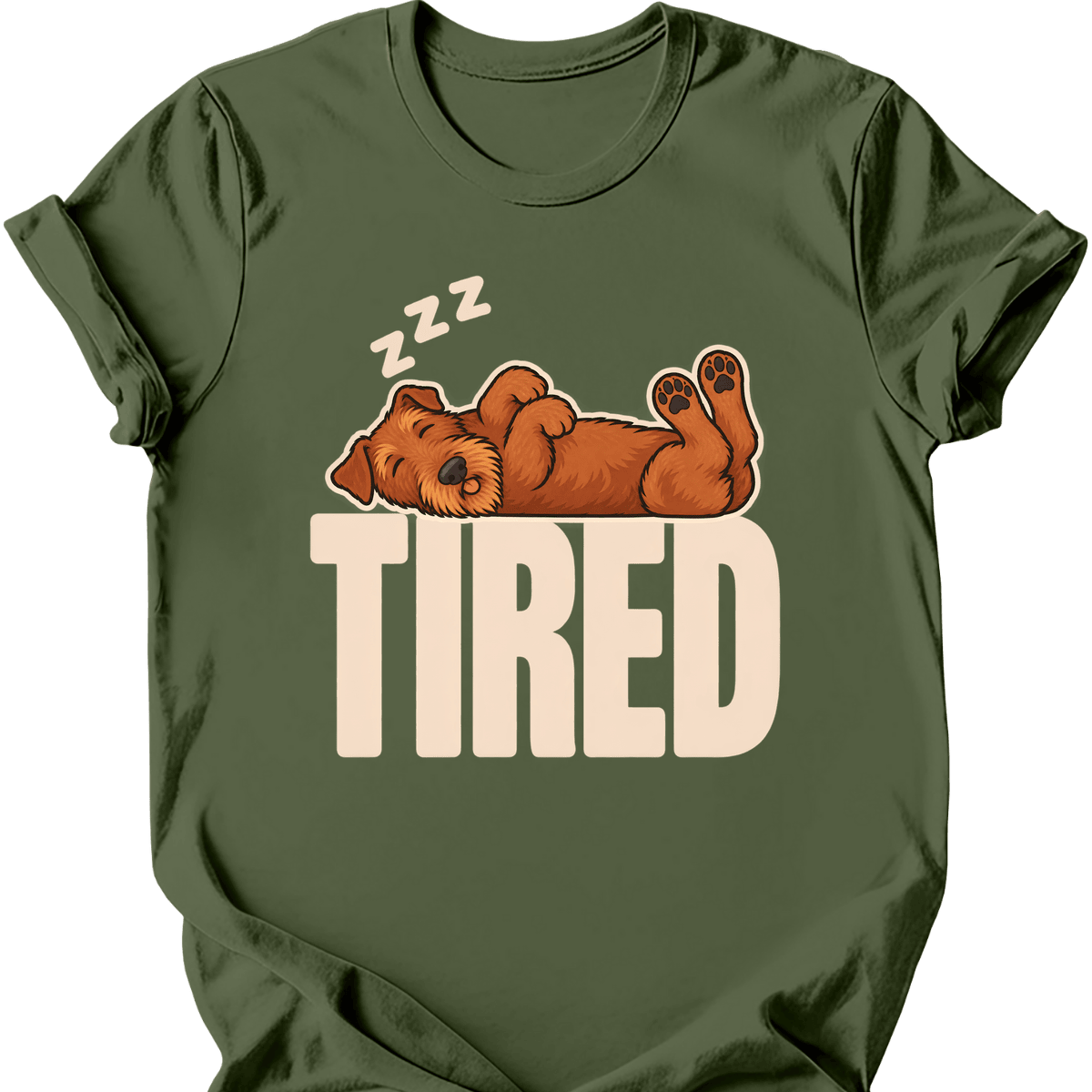 Irish Terrier Tired Dog T Shirt Gift For Dog Lover