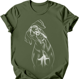 Great Dane Tilted Dog T Shirt Gift For Dog Lover