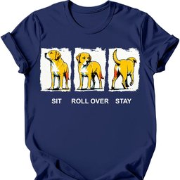 Labrador Sit Roll Over Stay T Shirt Gift For Dog Lover