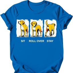 Labrador Sit Roll Over Stay T Shirt Gift For Dog Lover