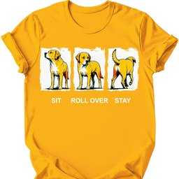 Labrador Sit Roll Over Stay T Shirt Gift For Dog Lover
