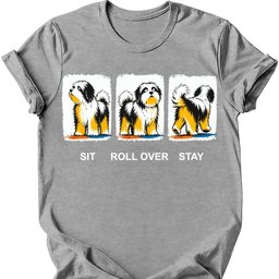 Havanese Sit Roll Over Stay T Shirt Gift For Dog Lover