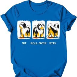 Havanese Sit Roll Over Stay T Shirt Gift For Dog Lover