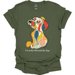 Im Easily Distracted By Dogs 6 T Shirt Gift For Dog Lover