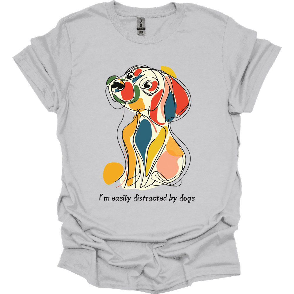 Im Easily Distracted By Dogs 6 T Shirt Gift For Dog Lover
