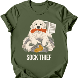 Great Pyrenees Sock Thief T Shirt Gift For Dog Lover