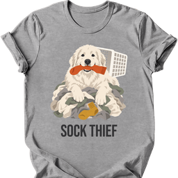 Great Pyrenees Sock Thief T Shirt Gift For Dog Lover