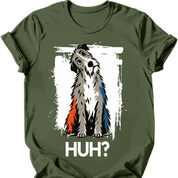 Irish Wolfhound Huh Dog T Shirt Gift For Dog Lover