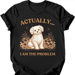 I Am The Problem T Shirt Gift For Dog Lover