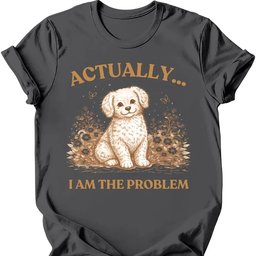I Am The Problem T Shirt Gift For Dog Lover