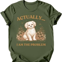 I Am The Problem T Shirt Gift For Dog Lover
