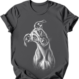 Lurcher Tilted Dog T Shirt Gift For Dog Lover