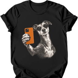 Greyhound Selfie Dog T Shirt Gift For Dog Lover