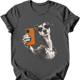Greyhound Selfie Dog T Shirt Gift For Dog Lover