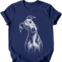 Greyhound Tilted Dog T Shirt Gift For Dog Lover