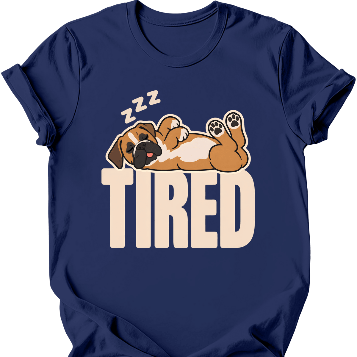 Boxer Tired Dog T Shirt Gift For Dog Lover