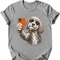 Goldendoodle Selfie Dog T Shirt Gift For Dog Lover