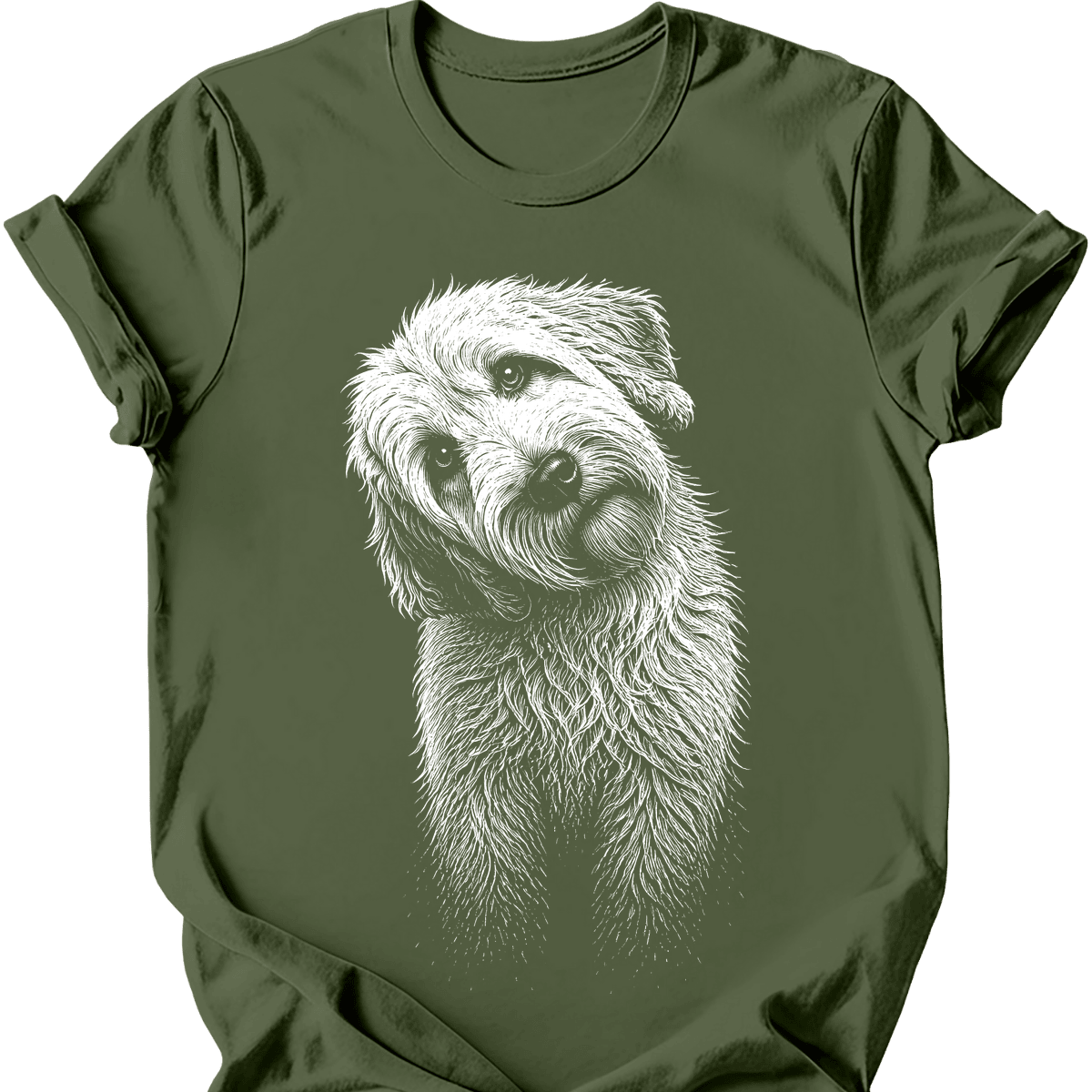 Old English Sheepdog Tilted Dog T Shirt Gift For Dog Lover