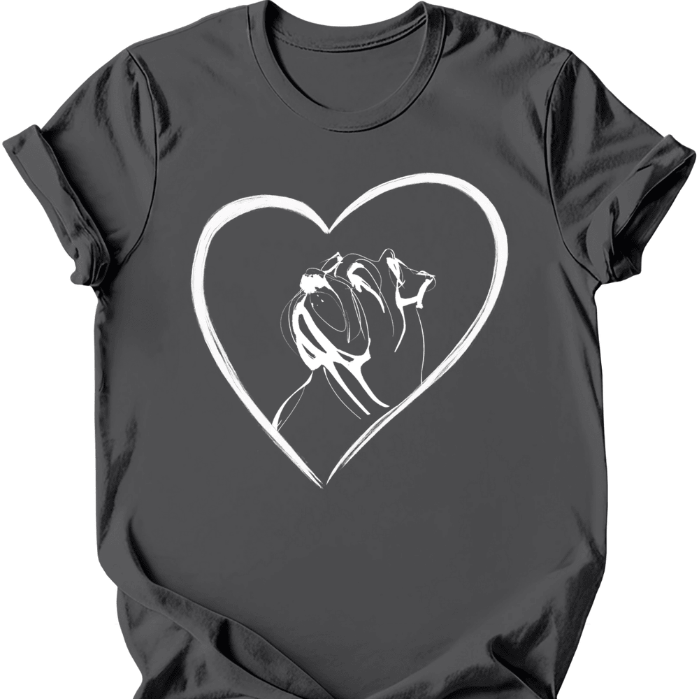 Mastiff Heart Dog T Shirt Gift For Dog Lover